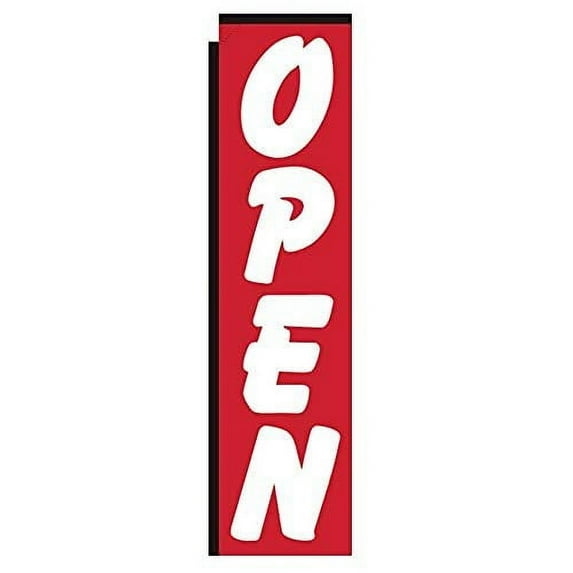 Open Advertising Rectangle Feather Banner Swooper Flag for Business, 3x12ft Replacement Square Flag Only