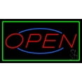 thumbnail image 1 of Open Animated LED Neon Sign 20 x 37 - inches, Clear Edge Cut Acrylic Backing, with Dimmer - Bright and Premium built indoor LED Neon Sign for storefront., 1 of 7