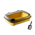 thumbnail image 1 of Open Anti-Splashing Cats Litter Box with High Side, Cat Toilet Pan with Litter Sifting Scoop, Semi-Enclosed Removable Litter Box for Kittens Easy to Clean No Odork, 1 of 6