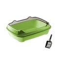 thumbnail image 1 of Open Anti-Splashing Cats Litter Box with High Side, Cat Toilet Pan with Litter Sifting Scoop, Semi-Enclosed Removable Litter Box for Kittens Easy to Clean No Odork, 1 of 6