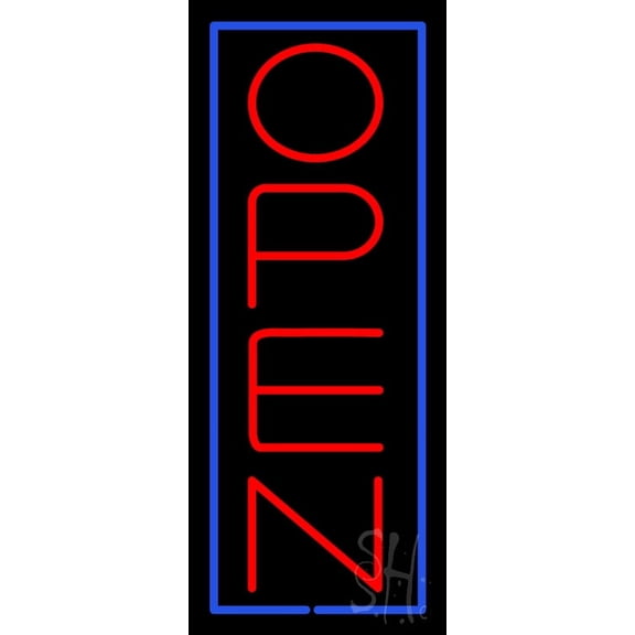 Open BR LED Neon Sign 13 x 32 - inches, Clear Edge Cut Acrylic Backing, with Dimmer - Bright and Premium built indoor LED Neon Sign for storefront.