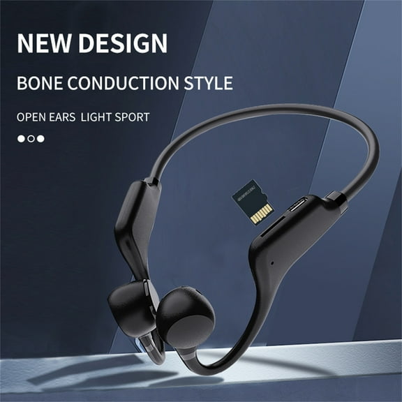 Open Back Bluetooth Bone Conduction Sports Headphones Sweat Proof Wireless Earbuds For Workout And Running Built In Microphone Headphones