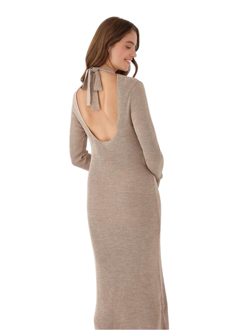 Open Back Maxi Knit Dress - Walmart.com
