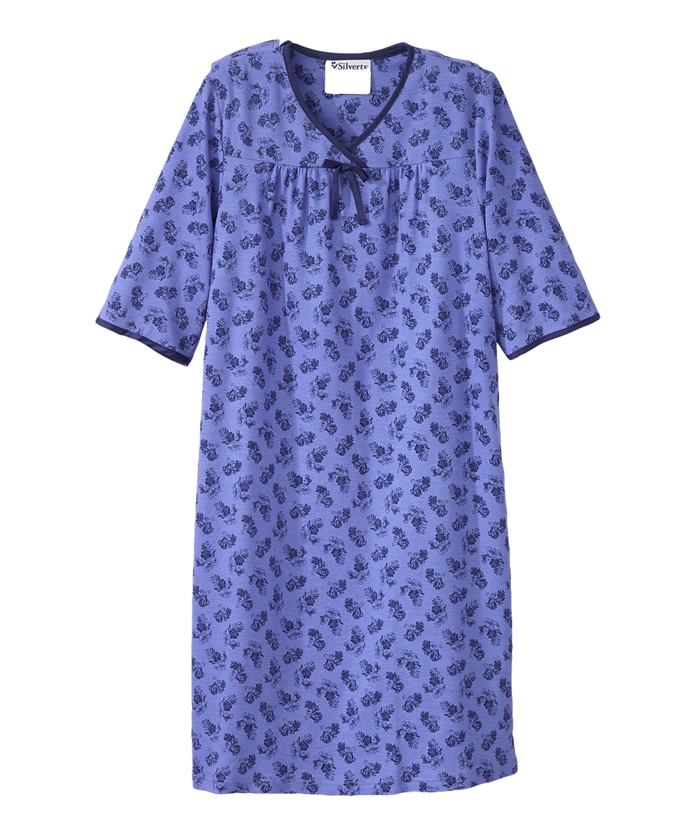 Open Back Night Gown For Ladies - Assisted Dressing Hospital Gown ...