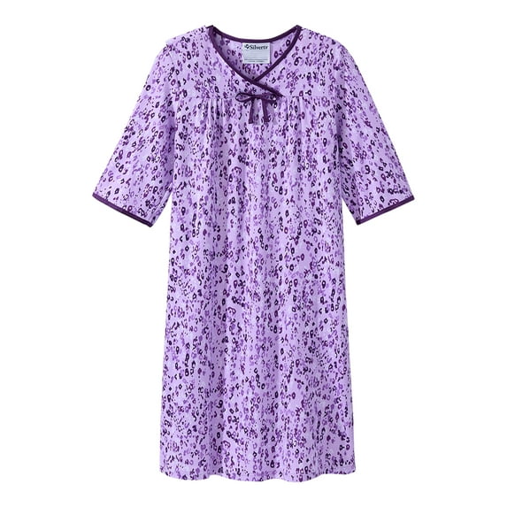 Open Back Night Gown For Ladies - Assisted Dressing Hospital Gown - Springtime Serenade SMA