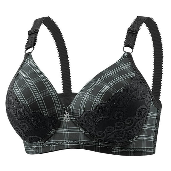 Open Back Sports Bra Push up Bras for Women, Wireless V Neck Comfortable Breathable Bralettes Full Cover Padded T-Shirt Underwear Brassiere Black 36