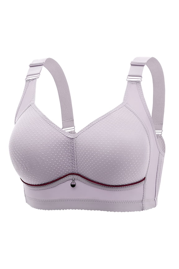 Open Back Sports Bra Women Lightly Lined Bra Feature V-Neck Push-up Bra Style W-1095 Gray M
