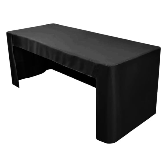 Open Back Tablecloth for Rectangular Table Display – 3-Sided Fabric Table Cover for Trade Shows Parties Weddings Banquets Craft Fairs And Event Decor
