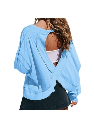 Open back workout long sleeve discount
