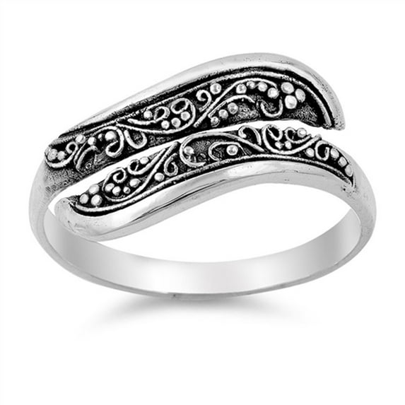 Open Bali Designer Ring .925 Sterling Silver Band Jewelry Female Male Unisex Size 10