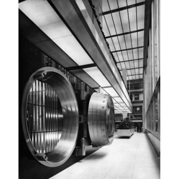 Open Bank Vault Door Poster Print - 18 x 24
