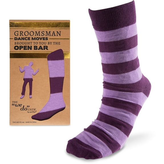 Pavilion Gift Company - Open Bar - Purple - Men's Cotton Blend Sock