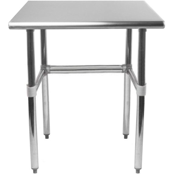 Open Base Stainless Steel Work Table with Galvanized