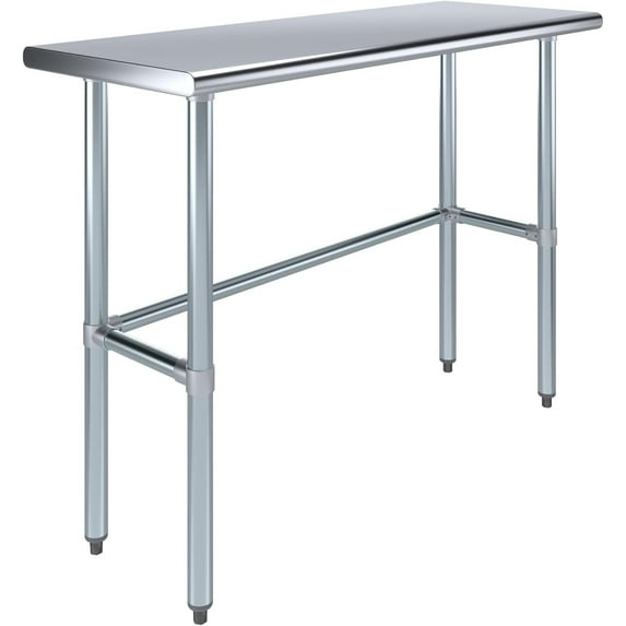 Open Base Stainless Steel Work Table with Galvanized