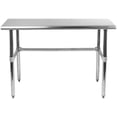 thumbnail image 1 of Open Base Stainless Steel Work Table with Galvanized, 1 of 2
