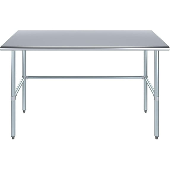 Open Base Stainless Steel Work Table with Galvanized