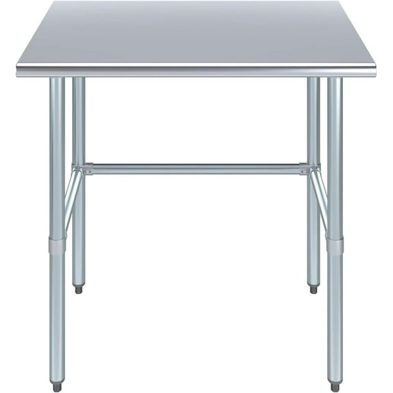 Open Base Stainless Steel Work Table with Galvanized