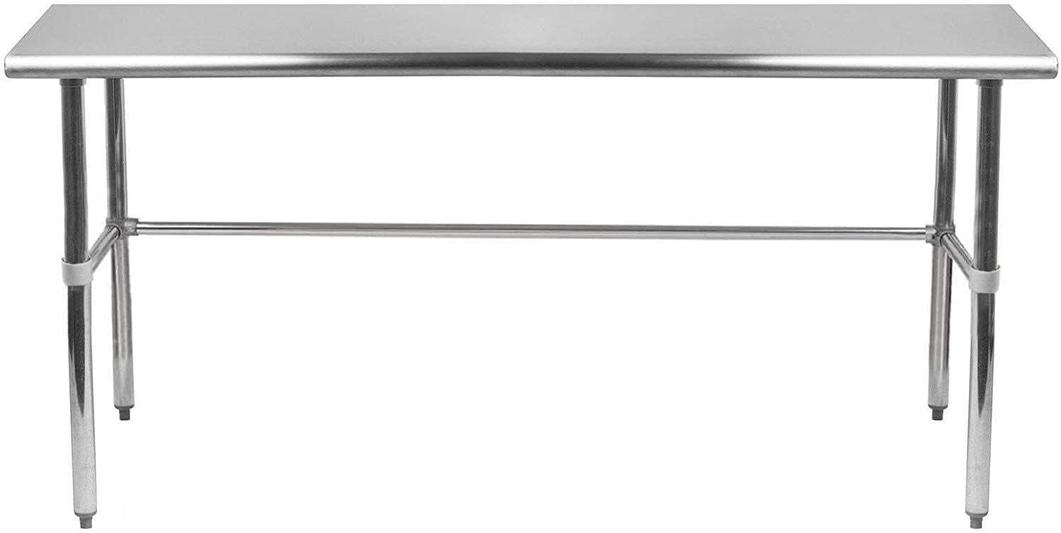 72" Stainless Steel Work Table with Galvanized Legs