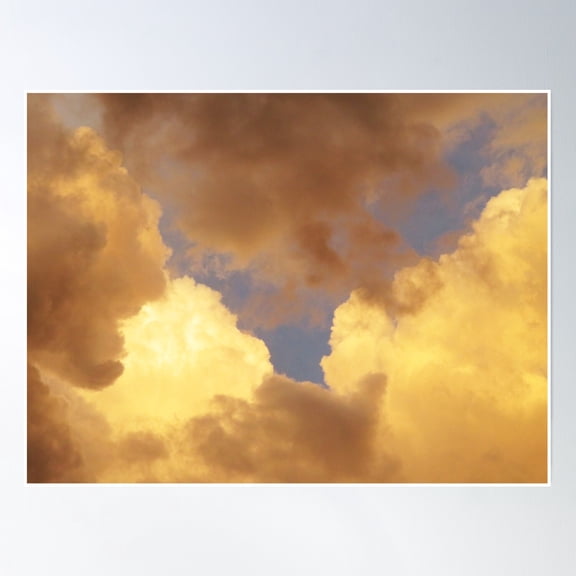 Open Blue Sky Changing Dark Clouds Poster Wall Art, Modern Wall Decor, 8x12 UNFRAMED
