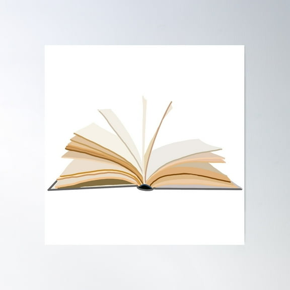 Open Book Poster Wall Art, Modern Wall Decor For Living Room Bedroom, 30x30 UNFRAMED