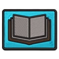 thumbnail image 1 of Open Book Reading Symbol Applique Multi-Color Embroidered Iron-On Patch - 2.5 Inch Small, 1 of 5