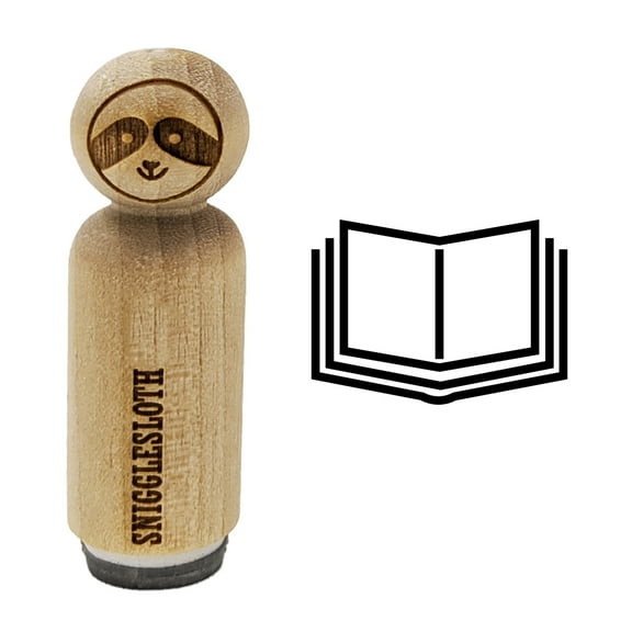 Open Book Reading Symbol Rubber Stamp for Scrapbooking Crafting Stamping - Large 1-1/4 Inch