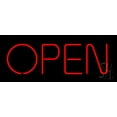 thumbnail image 1 of Open - No Border LED Neon Sign 13 x 32 - inches, Clear Edge Cut Acrylic Backing, with Dimmer - Bright and Premium built indoor LED Neon Sign for storefront., 1 of 7