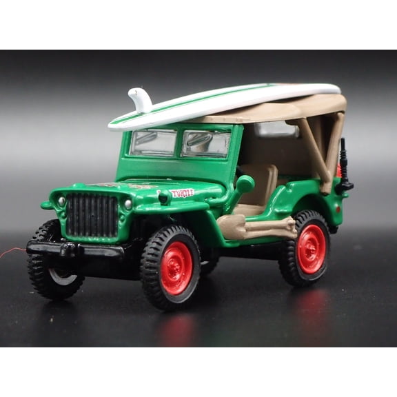 Open Box 1941-1945 JEEP MB WILLYS USA TURTLE WAX 1:64 SCALE DIORAMA DIECAST MODEL CAR