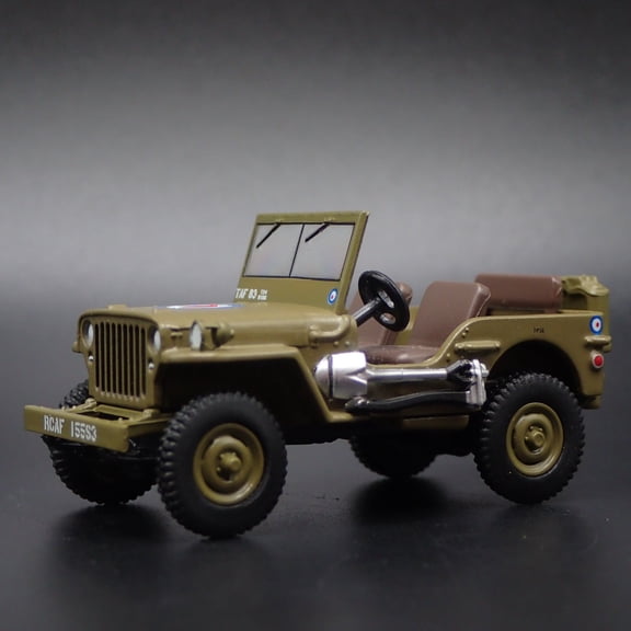 Open Box 1941-1945 WWII WILLYS MB JEEP BRITISH ARMY COMMAND CAR 1:64 DIECAST MODEL CAR