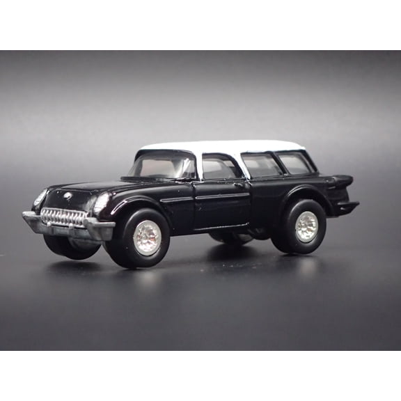 Open Box 1954 54 CHEVY CHEVROLET CORVETTE NOMAD BLACK 1:64 SCALE DIORAMA DIECAST MODEL CAR