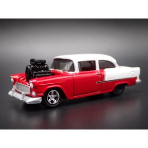 Open Box 1955 55 CHEVY CHEVROLET BEL AIR RED 1:64 SCALE DIORAMA DIECAST MODEL CAR