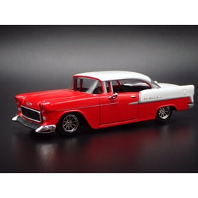 Open Box 1955 55 CHEVY CHEVROLET BEL AIR RED 1:64 SCALE DIORAMA DIECAST MODEL CAR