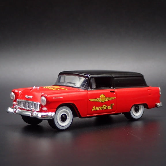 Open Box 1955 55 CHEVY CHEVROLET SEDAN DELIVERY SHELL OIL 1:64 SCALE DIECAST MODEL CAR