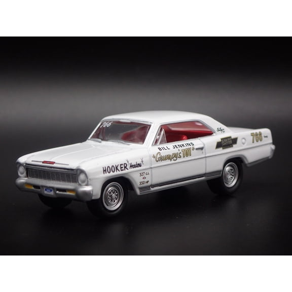 Open Box 1966 CHEVY CHEVROLET NOVA BILL JENKINS GRUMPYS TOY 1:64 SCALE DIECAST MODEL CAR