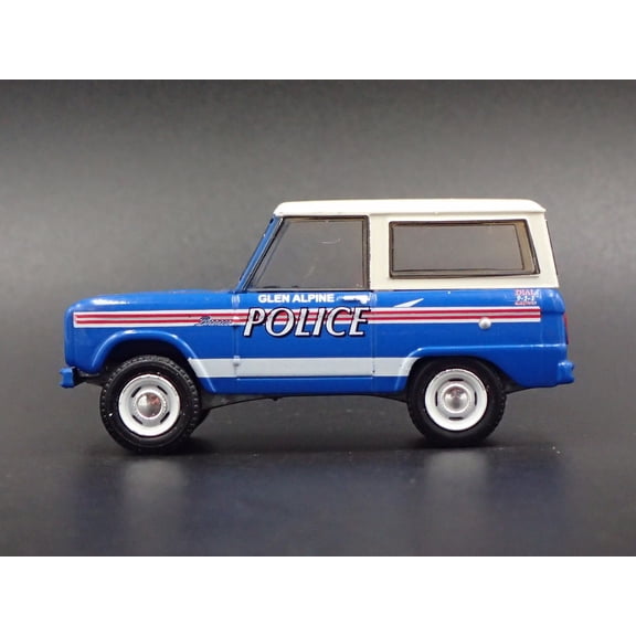 Open Box 1967 67 FORD BRONCO GLEN ALPINE, NC POLICE DEPT 1:64 SCALE DIECAST MODEL CAR