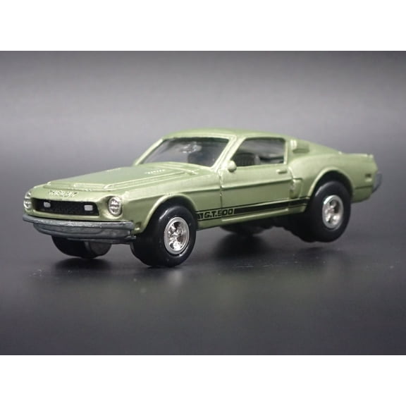 Open Box 1968 68 FORD MUSTANG SHELBY GT500 GREEN 1:64 SCALE DIORAMA DIECAST MODEL CAR