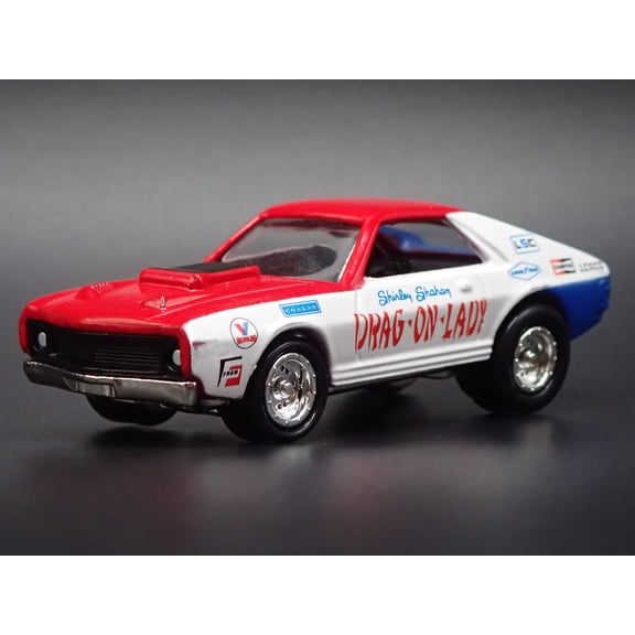 Open Box 1969 69 AMC AMX DRAG ON LADY NHRA WHITE 1:64 SCALE COLLECTIBLE DIECAST MODEL CAR