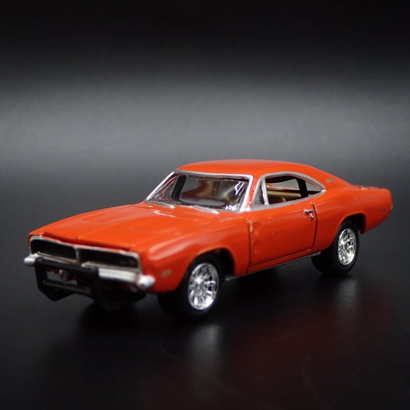 Open Box 1969 69 DODGE CHARGER RT ORANGE 1:64 SCALE COLLECTIBLE DIORAMA DIECAST MODEL CAR