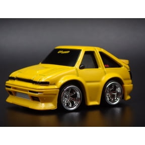 Open Box 1983-1987 TOYOTA SPRINTER AE86 TUNED JDM YELLOW 1/64 SCALE DIECAST MODEL CAR