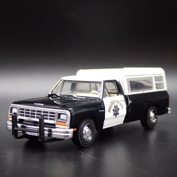Open Box 1985 DODGE RAM D100 CALIFORNIA HIGHWAY PATROL CHP 1/64 SCALE DIECAST MODEL CAR