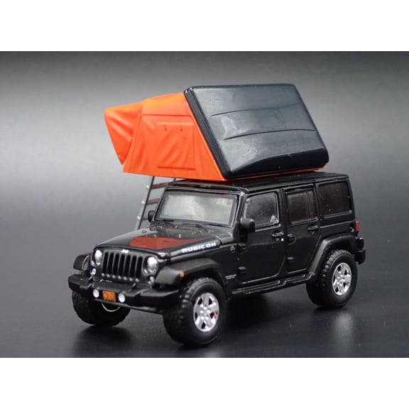 Open Box 2006-2018 JEEP WRANGLER UNLIMITED RUBICON JK 4 DOOR w TENT 1:64 SCALE MODEL CAR