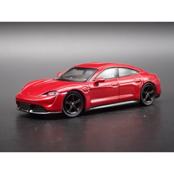 Open Box 2019-2025 PORSCHE TAYCAN TURBO S RED 1:64 SCALE COLLECTIBLE DIECAST MODEL CAR