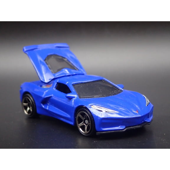 Open Box 2020-2025 CHEVY CHEVROLET CORVETTE C8 BLUE 1:64 SCALE DIORAMA DIECAST MODEL CAR