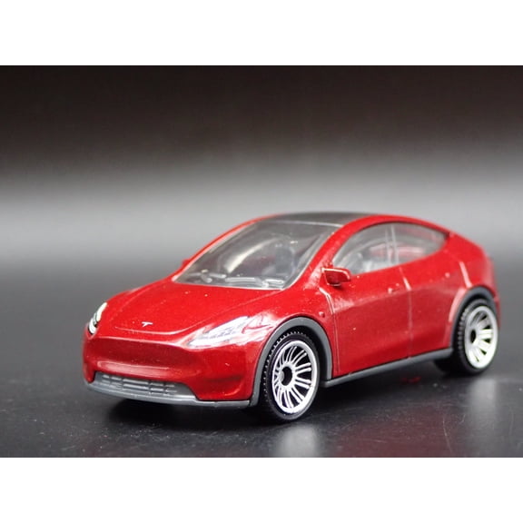 Open Box 2020-2025 TESLA MODEL Y SUV RED 1:64 SCALE COLLECTIBLE DIORAMA DIECAST MODEL CAR