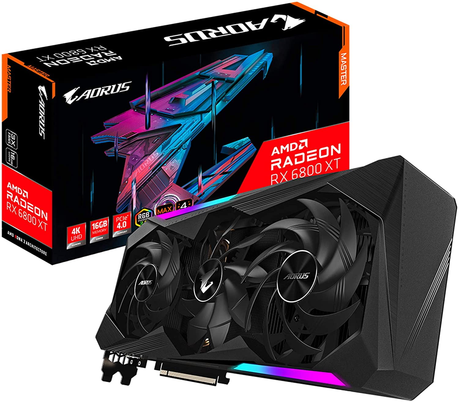 Open Box AORUS Radeon RX 6800 XT Master 16G Graphics Card GV