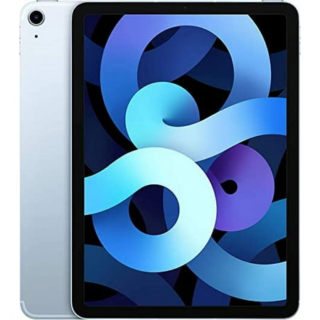 Open Box Apple iPad Air 4th Generation 64GB Wi-Fi + Cellular, A14 Bionic Chip, USB-C Connector, Sky Blue