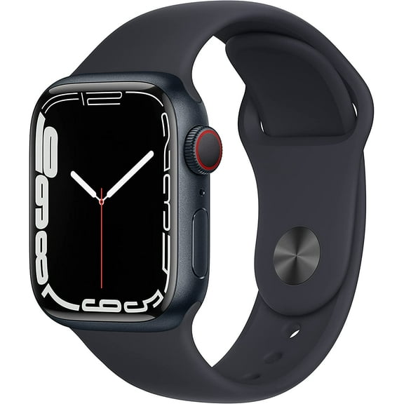 Open Box APPLE WATCH 7 GPS CELLULAR 41mm MIDNIGHT ALUMINUM CASE MIDNIGHT SPORTS BAND