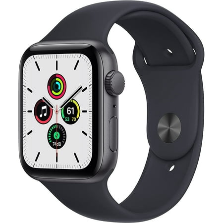 Open Box APPLE WATCH SE GPS 44mm SPACE GRAY ALUMINUM CASE WITH MIDNIGHT SPORT BAND