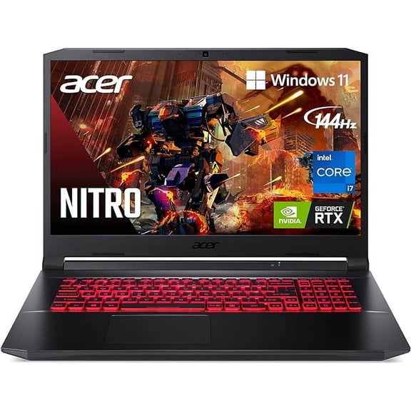 Acer Nitro 5 17.3" FHD 144Hz i7-11800H 16 1TB RTX 3050 Ti AN517-54 - BLACK/RED