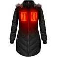 thumbnail image 1 of ActionHeat 5V Women's Heated Long Puffer Jacket W/ Hood 3XL, 1 of 5